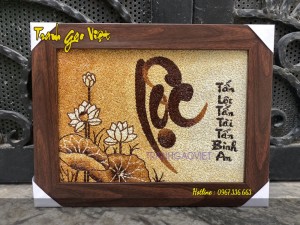 Tranh gạo chữ Lộc