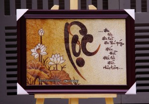 Tranh thư pháp chữ Lộc