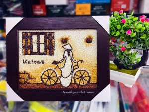 Tranh gạo khổ nhỏ để bàn