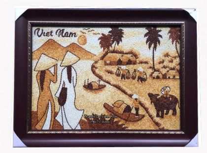 Thiếu nữ và sông quê