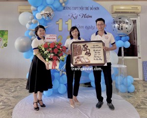 Tranh gạo Tri Ân thầy cô