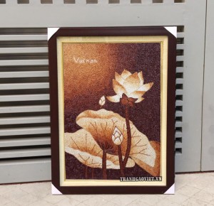 Tranh gạo hoa sen TGPC-1013