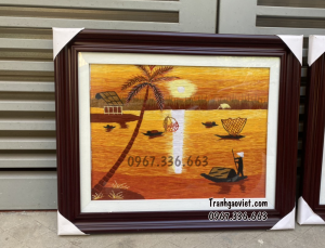 Tranh thêu phong cảnh quê hương VN