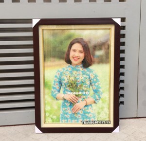 Tranh gạo màu chân dung TGCD-154