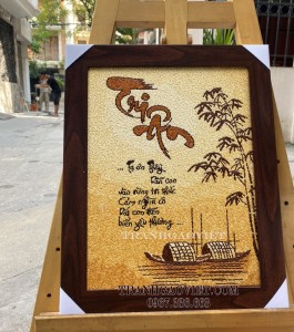 Quà tặng thầy cô Tranh gạo Tri ân