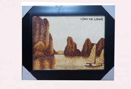 Tranh gạo vịnh hạ long